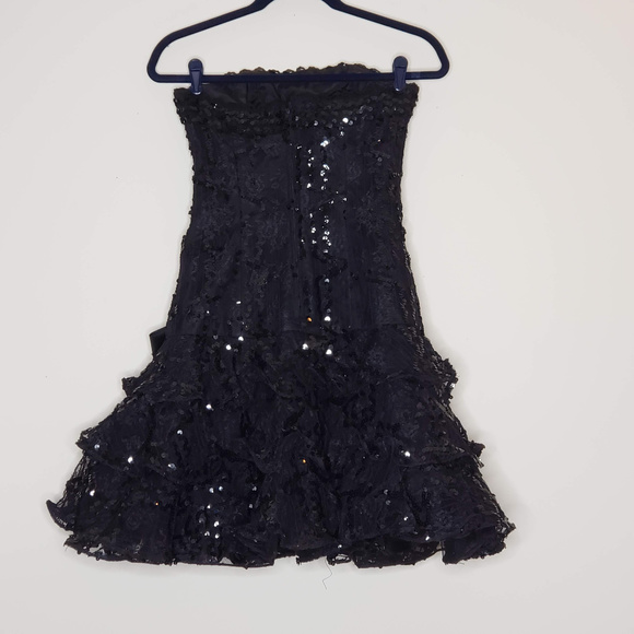 Lillie Rubin vintage sequin strapless dress w/ bow - Picture 3 of 4